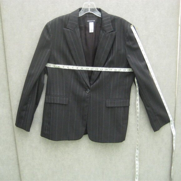 Jones New York Blazer 14 Stretch Single Breasted One Button Stripe - Picture 4 of 13